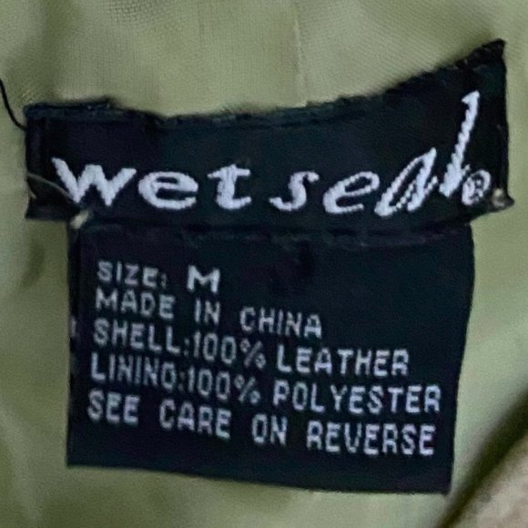 Vtg 90s Y2K Wet Seal Medium Trench Coat Jacket 100% Leather Suede Belted Tan - Picture 3 of 9